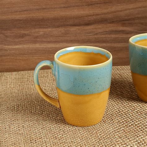 Buy ExclusiveLane 'River Rims' Ceramic Studio Pottery Glazed Coffee Mug ...