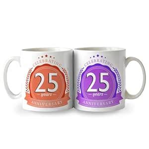 Buy exciting Lives - 25th Anniversary Silver Jubilee Coffee Mugs - Gift ...