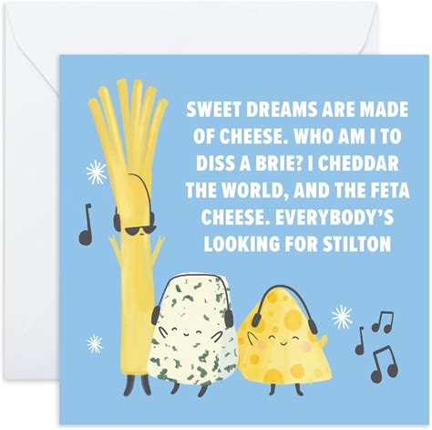 Cheesy Birthday Cards Funny - Who Am I To Diss A Brie - Cheese Puns Jokes Greetings - Gifts For ...