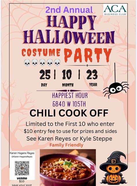 2nd Annual Halloween Costume Party! Adding a Chili Cook off this year ...