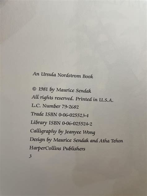 Outside Over There | Maurice Sendak | 3rd Printing/Caldecott