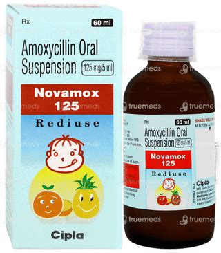 Novamox 125 Rediuse Suspension 60ml: Uses, Side Effects, Price ...
