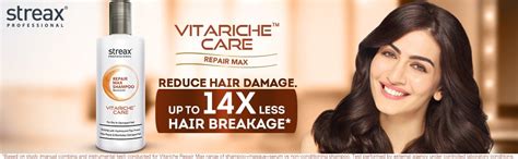 Buy Streax Pro Vitariche Repair Max Shampoo, 300ml Online at Low Prices ...