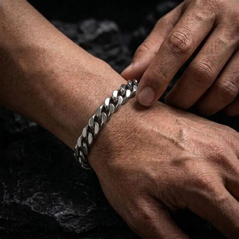 Platinum Shadow Mens Bracelet & Chain Combo | Salty – Salty Accessories