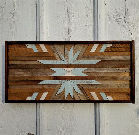 Handmade Wooden Wall Art, Boho Art, Reclaimed Art, Wooden Mosaic, Wall ...