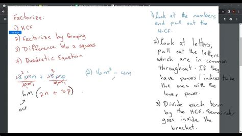 Image result for Factorizing Using HCF CSEC