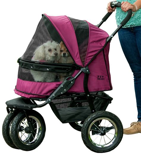 Pet Gear NO-ZIP Double Pet Stroller, Zipperless Entry, for Single or ...