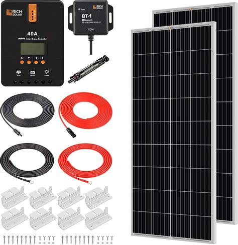 RICH SOLAR 400 Watt 12 Volt 2 Pcs 200W Panel40A MPPT | Ubuy India