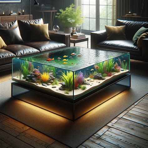 Aquarium Coffee Table: Dive into Tranquility with Underwater Elegance