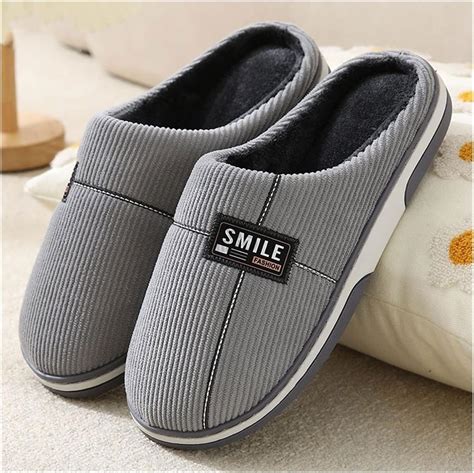 House Shoes Men's Memory Foam Slippers Comfortable Casual House Shoes ...