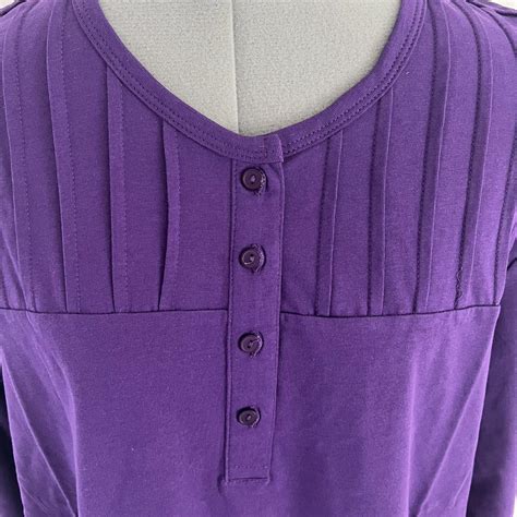 Brand new purple long sleeve with button detail - Depop