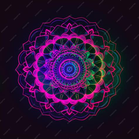 Premium Photo | Neon colors on a black background