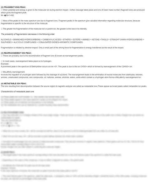 SOLUTION: Types of peaks in mass spectrometry - Studypool