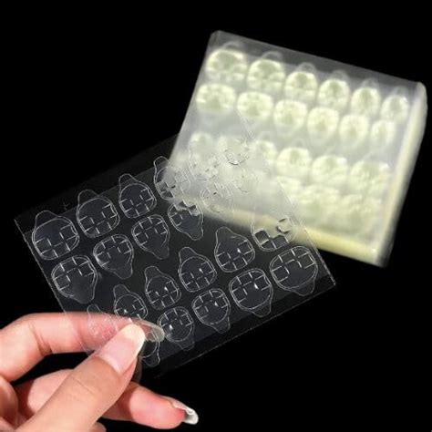 Nad Nail's Imported Quality 1 Sheet 24pcs Double-sided Nail Tab Sticker ...