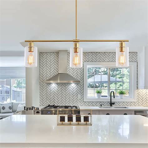 Gold Chandelier Modern Kitchen Island Pendant Lighting Fixture Ceiling ...