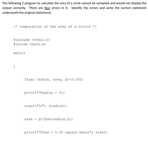 How to Do Program On Area of Circle Using Pointers in C 的图像结果