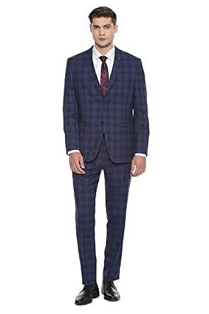 Buy Van Heusen Men's Poly Viscose Notch Lapel Suit (VHSUFSLFV99225_Blue ...