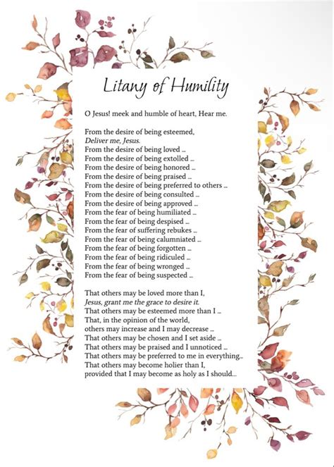 Image result for Litany of Humility Printable PDF