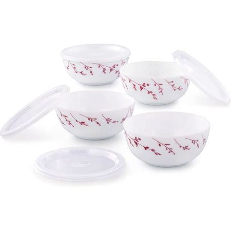 Buy Cello Opalware Royale Mixing Bowls With Lids -3, Cherry Tomato ...