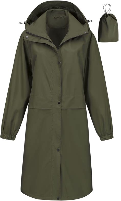 Chrisuno Packable Rain Jacket Women Raincoats With Hood Abrigos De ...