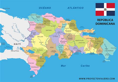 Mapas de República Dominicana, el país de la isla Hispaniola