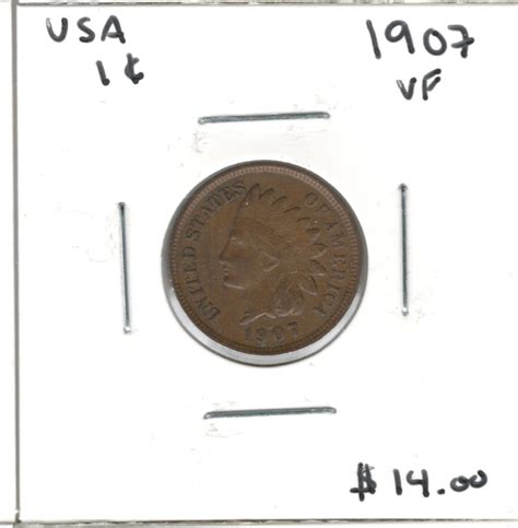 United States: 1907 1 Cent VF20 - London Coin Centre Inc.