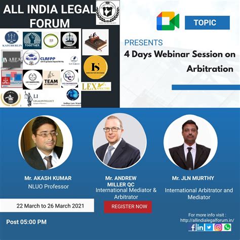 MARKETING BOARD OF ALL INDIA LEGAL FORUM PRESENTS A MEGA-WEBINAR SERIES ...