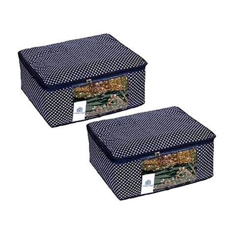 Homestrap Set of 2Cotton Quilted 3 Layered Foldable Saree Covers ...