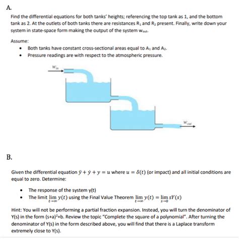 Image result for Tank Problem Diff EQ
