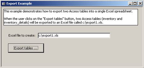 Export Excel to Access Database 的图像结果
