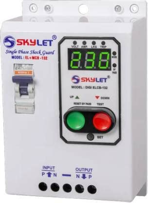 SKYLET DIGITAL ELCB WITH 32 AMP SINGLE PHASE DIGITAL ELCB +MCB WITH ISI ...