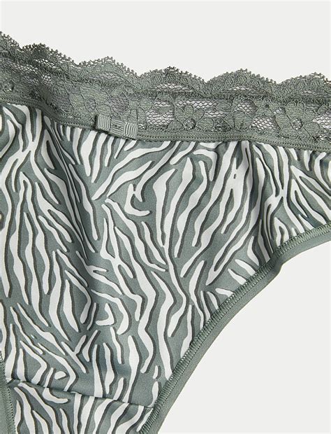 Buy 4pk Zebra Thongs at Marks & Spencer