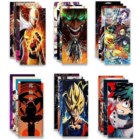 KARTMEN set of 40 mix anime wall poster for room long size (12x4.5 inch ...