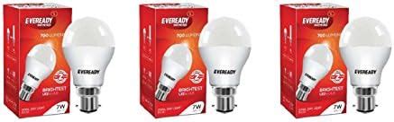 Eveready Base B22 7-Watt LED Bulb (Pack of 3, Cool Day White Light ...
