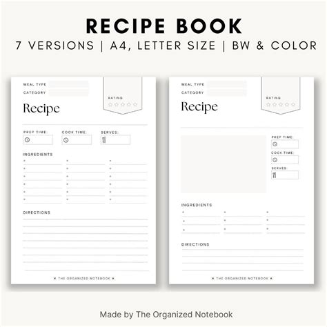 Image result for Recipe Book Example