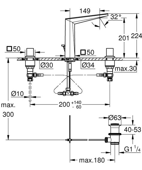 Allure Brilliant Private Collection Three-hole basin mixer 1/2″ L-Size ...