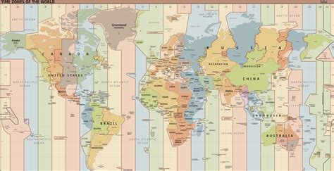 World Time Zone Map - Guide of the World