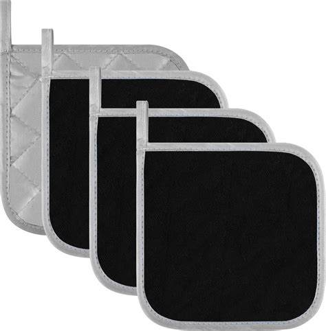 Dimeho 4er-Pack Topflappen-Set für die Küche hitzebeständige Wattepads ...