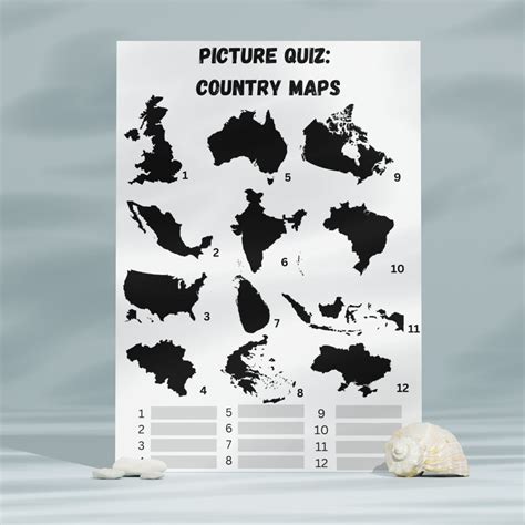 Country Maps Quiz | Quiz Night | Family Games | Geography Quiz | Quiz for Kids | INSTANT DOWNLOD ...