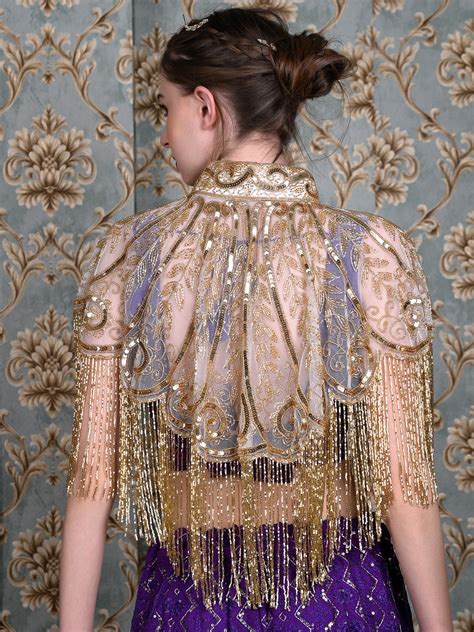 Odette Women The Golden Beaded Cape