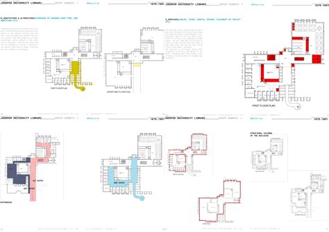 exterior stone skin to interior grid slab: JVNU library | CEPT - Portfolio