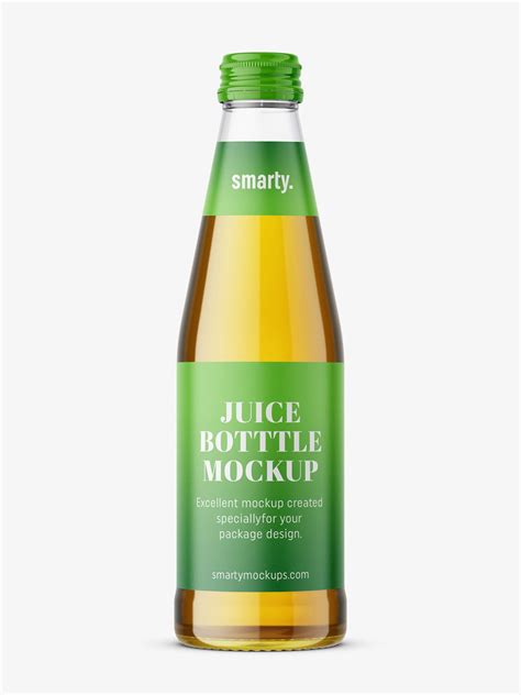 Apple juice bottle mockup - Mockups Design