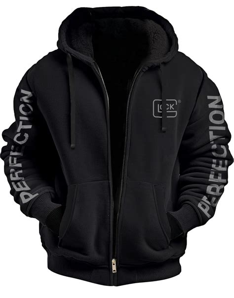 Glock Perfection Printed Zippered Hooded Fleece Cardigan