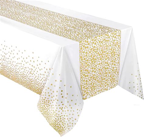 GOLD Paper Table cloths 2 per pack (Caroline){90cm x 90cm} : Amazon.co ...