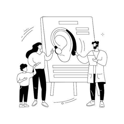 Ondersteunende gehoorapparaat abstract concept vectorillustratie ...