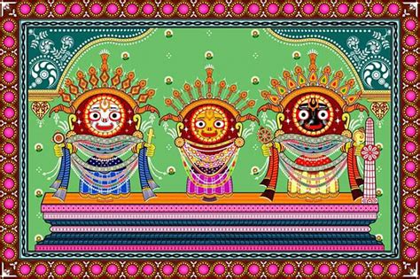 Buy Painting Jagannath Balabhadra Subhadra Artwork No 14988 by Indian ...