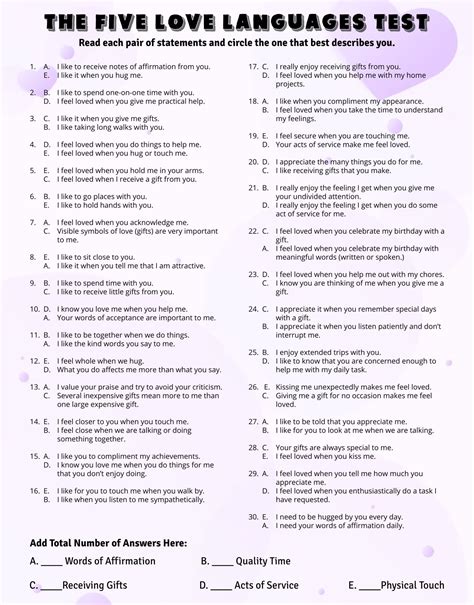 Worksheets 5 Love Languages - 12 Free PDF Printables | Printablee ...
