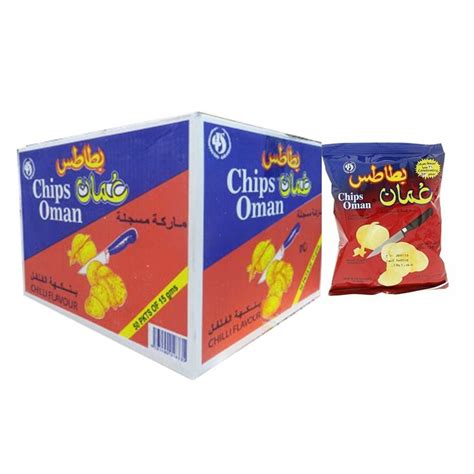 رقائق بطاطس عمان صحار، 15 غرام × عبوة من 50 قطعة Oman Sohar Potato Chips 15g x Pack of 50