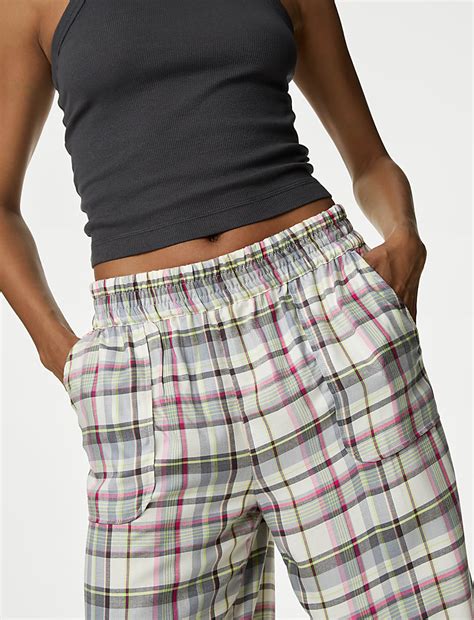 Buy Checked Cuffed Hem Pyjama Bottoms at Marks & Spencer