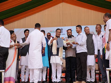Assam CM lays foundation stones, performs Bhumi Pujan of projects worth ...